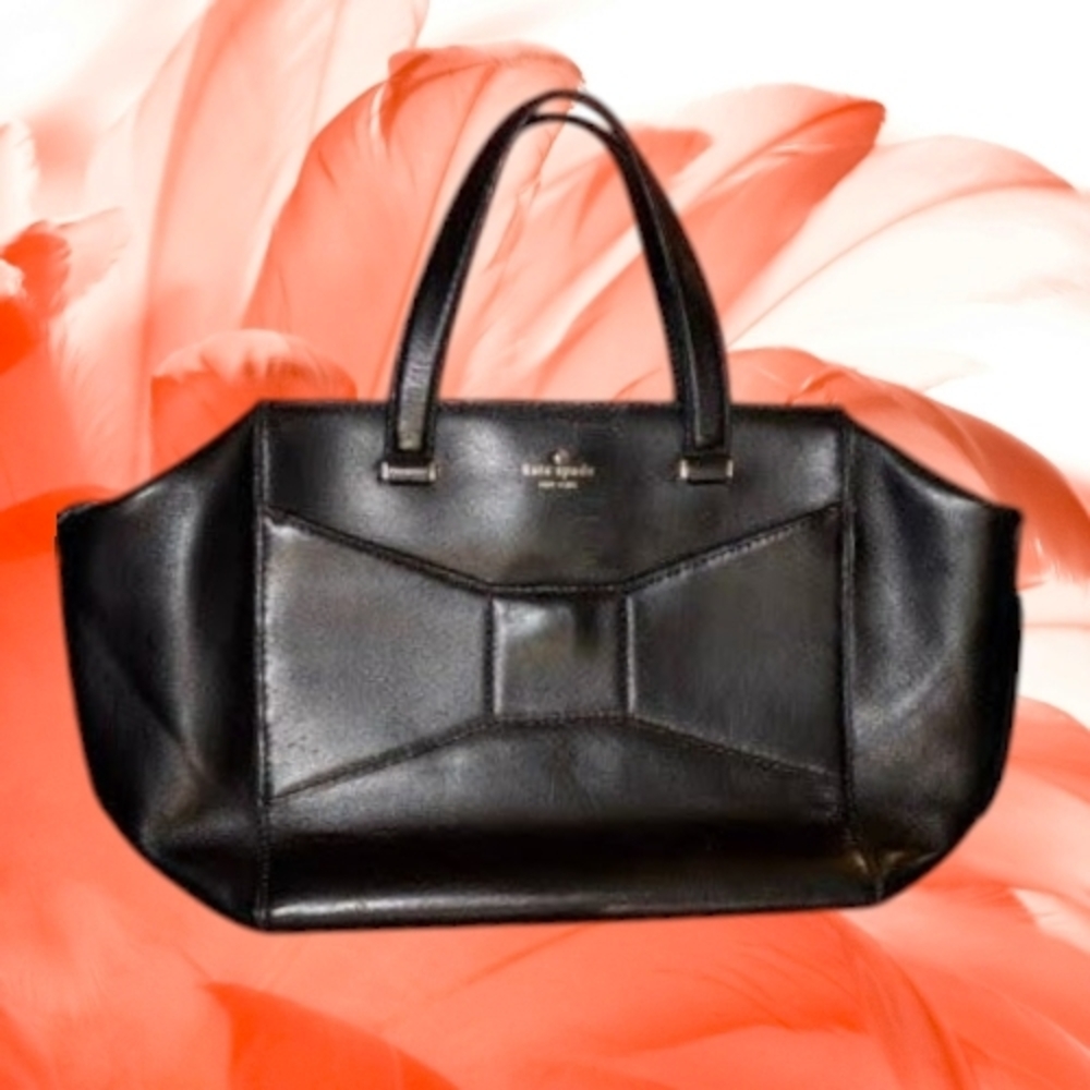 Kate Spade Black Bow Leather Tote